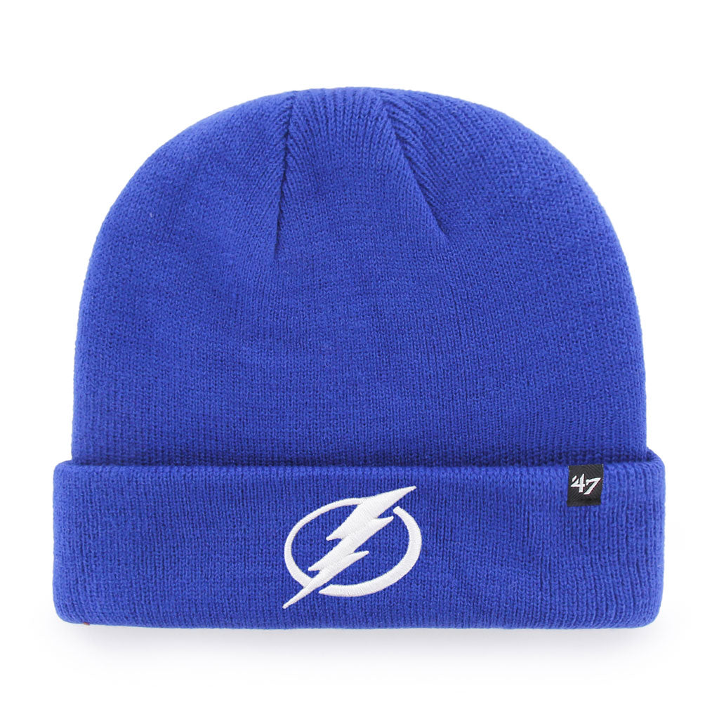 47 Brand Tampa Bay Lightning Knit Raised Cuff Toque Beanie Hat - Blue - Leaside Hockey Shop Inc.