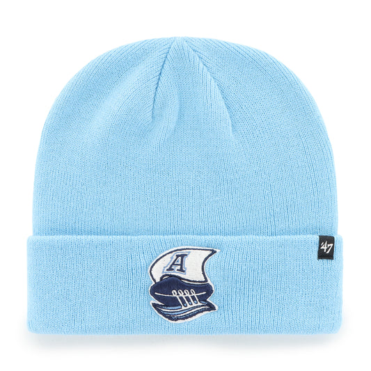 47 Brand Toronto Argonauts Knit Raised Cuff Toque Beanie Hat - Light Blue