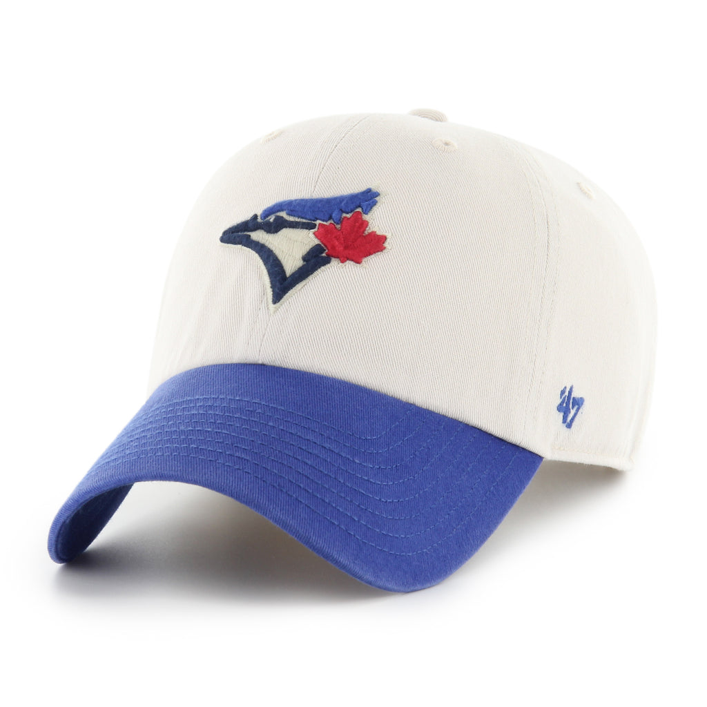 47 Brand Toronto Blue Jays Grand Stand Clean Up Hat - Bone/Blue