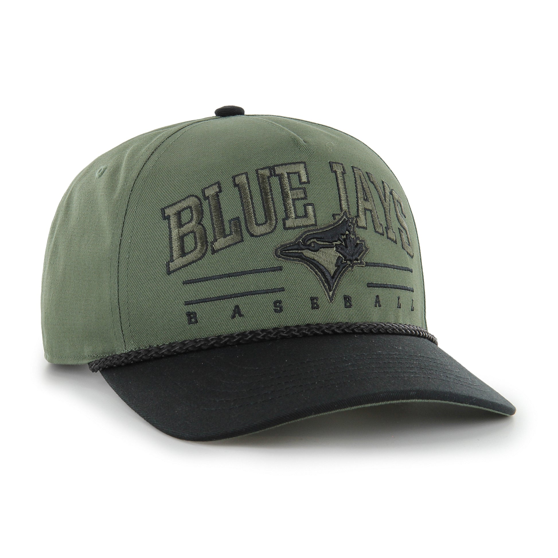 47 Brand Toronto Blue Jays Roscoe Rope Hitch Snapback Hat - Army Green