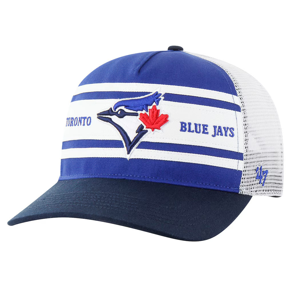 47 Brand Toronto Blue Jays Super Stripe Hitch Snapback Hat - Blue/White