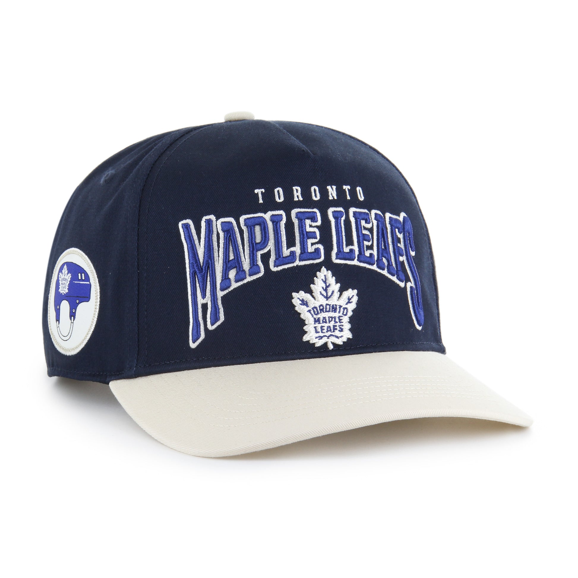 47 Brand Toronto Maple Leafs Heritage Arch Hitch Snapback Hat - Blue/White