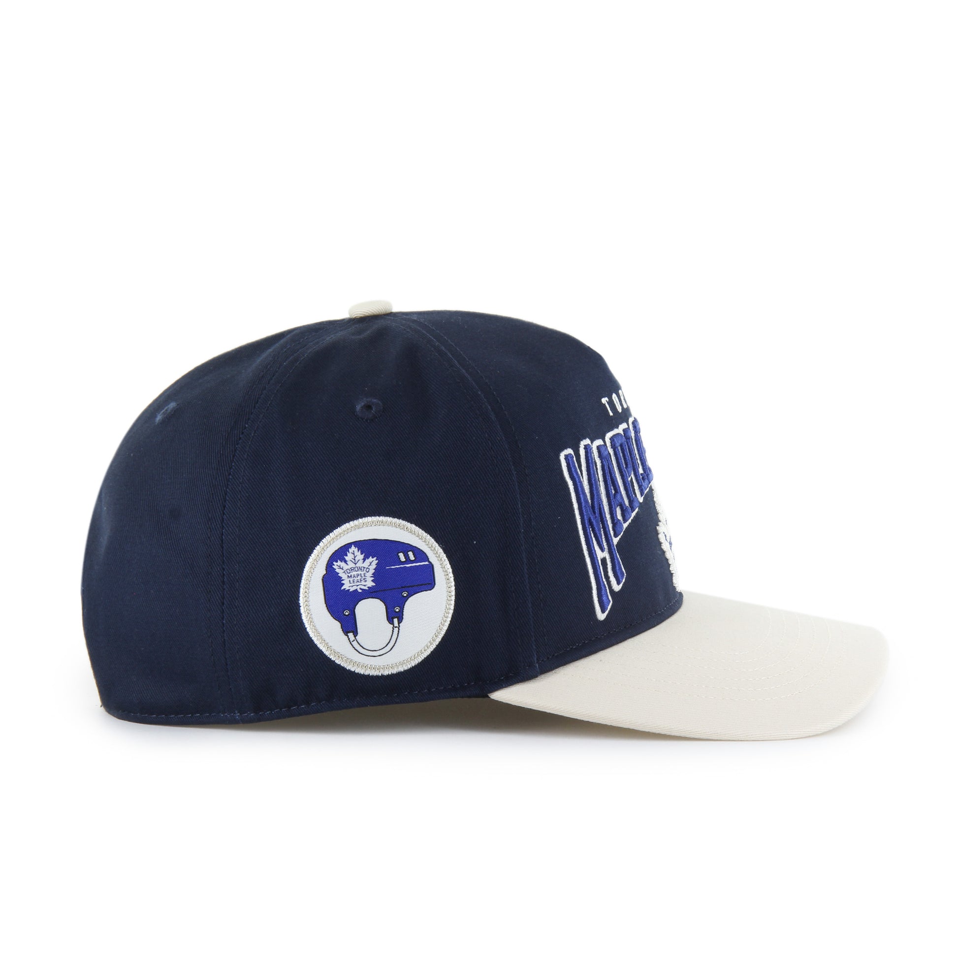 47 Brand Toronto Maple Leafs Heritage Arch Hitch Snapback Hat - Blue/White