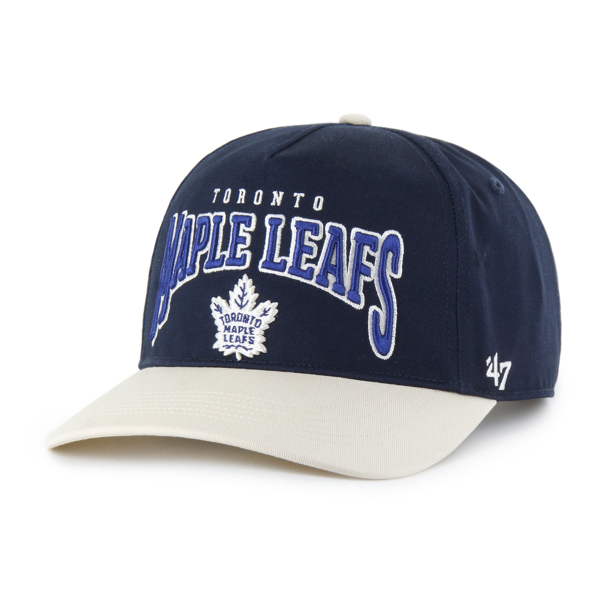 47 Brand Toronto Maple Leafs Heritage Arch Hitch Snapback Hat - Blue/White