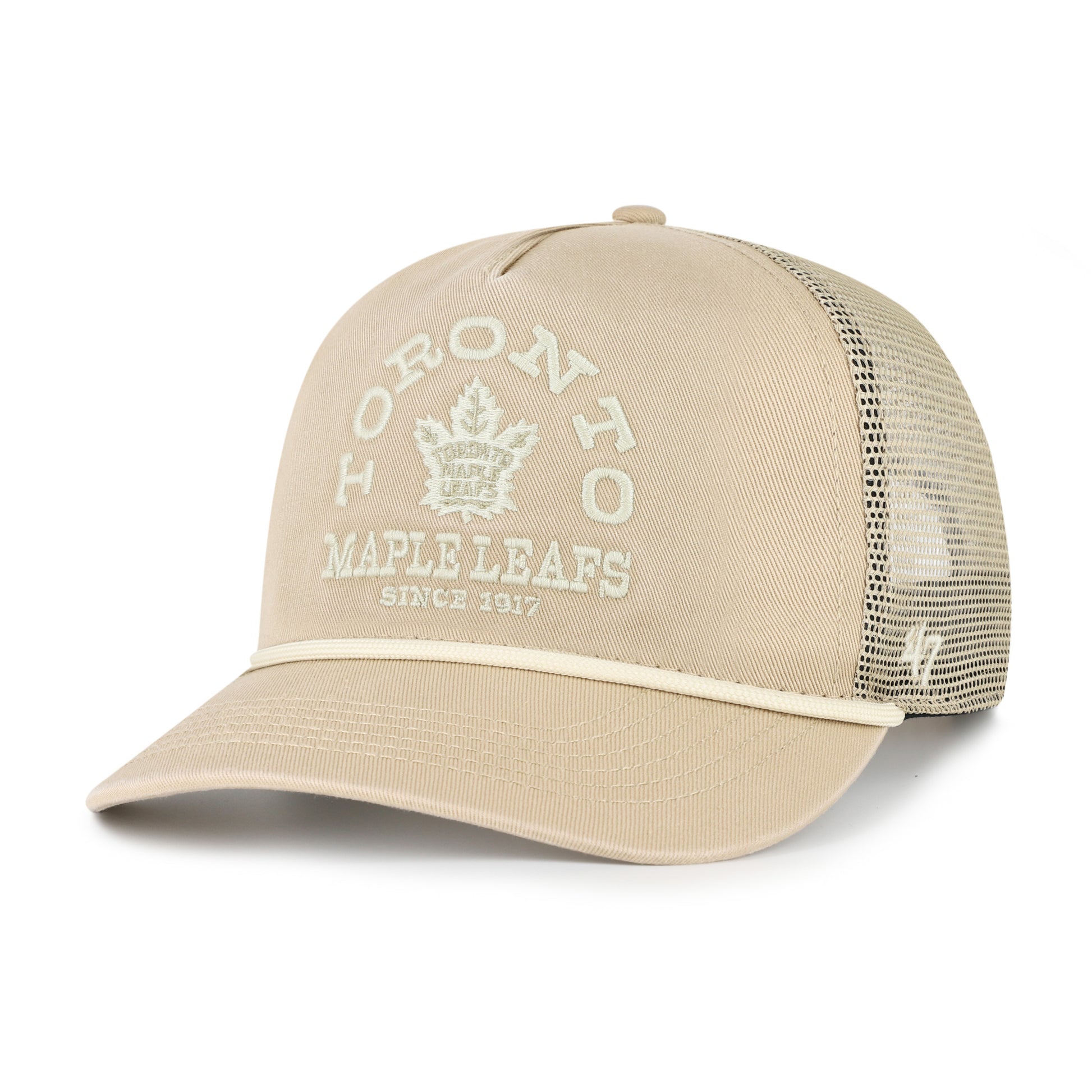 47 Brand Toronto Maple Leafs Ranchero Mesh Hitch Snapback Hat - Khaki/Sand