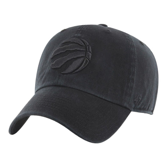47 Brand Toronto Raptors Clean Up Hat - Black/Black - Leaside Hockey Shop Inc.