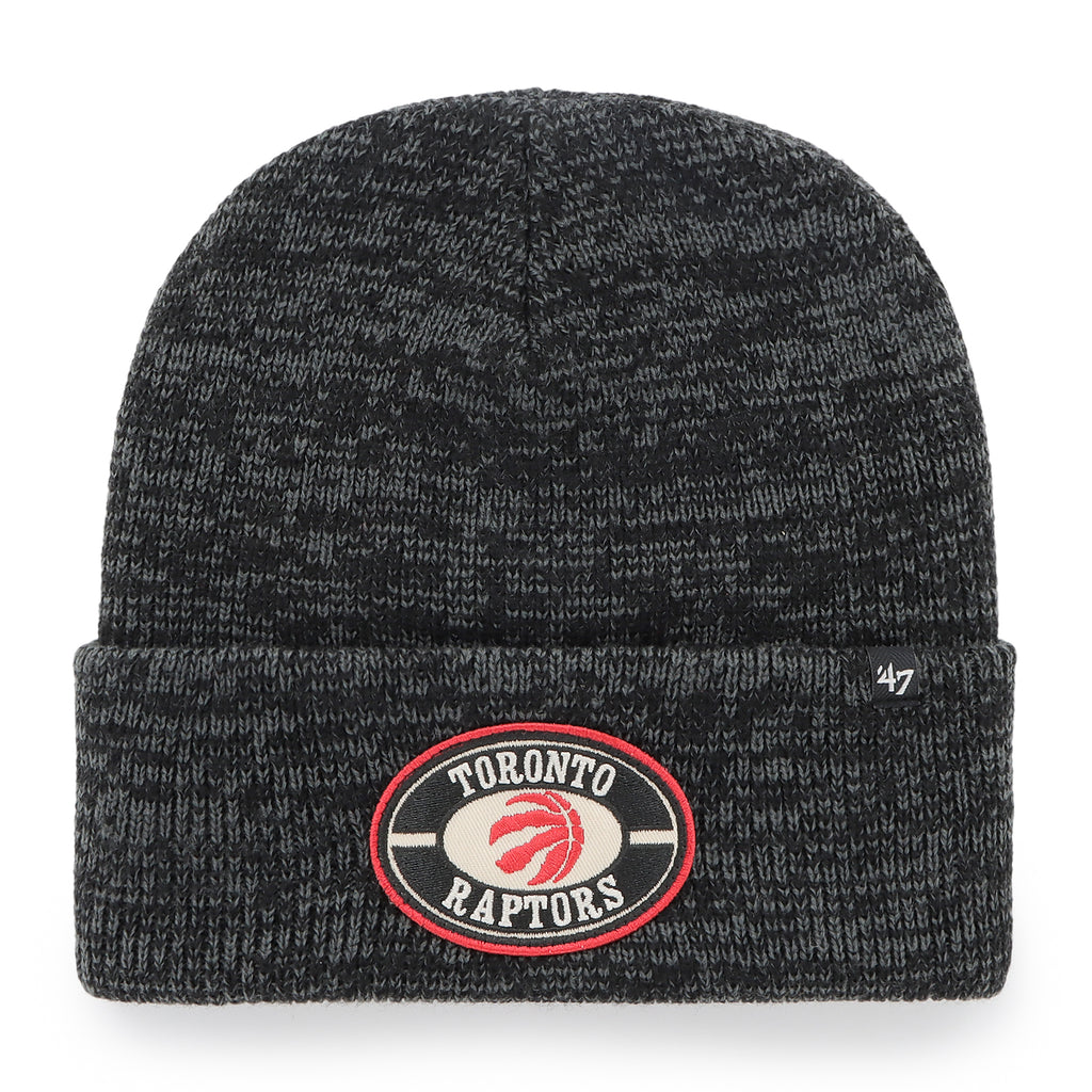 47 Brand Toronto Raptors Knit Raised Cuff Toque Beanie Hat - Salt & Pepper - Leaside Hockey Shop Inc.