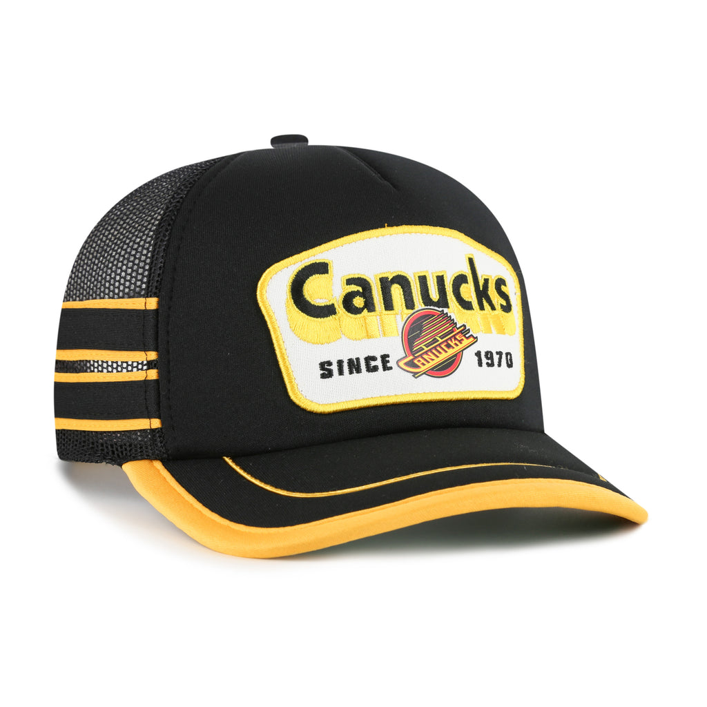 47 Brand Vancouver Canucks Golden Age Foam Hitch Snapback Hat - Black - Leaside Hockey Shop Inc.