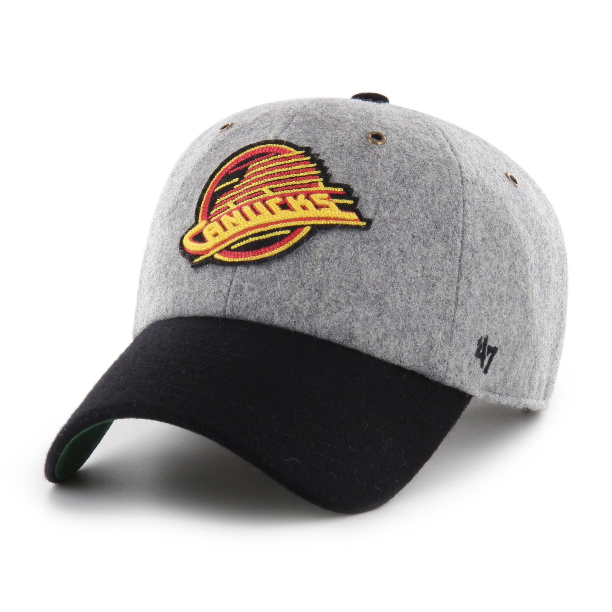 47 Brand Vancouver Canucks Golden Age TT Wool Clean Up Hat - Grey/Black