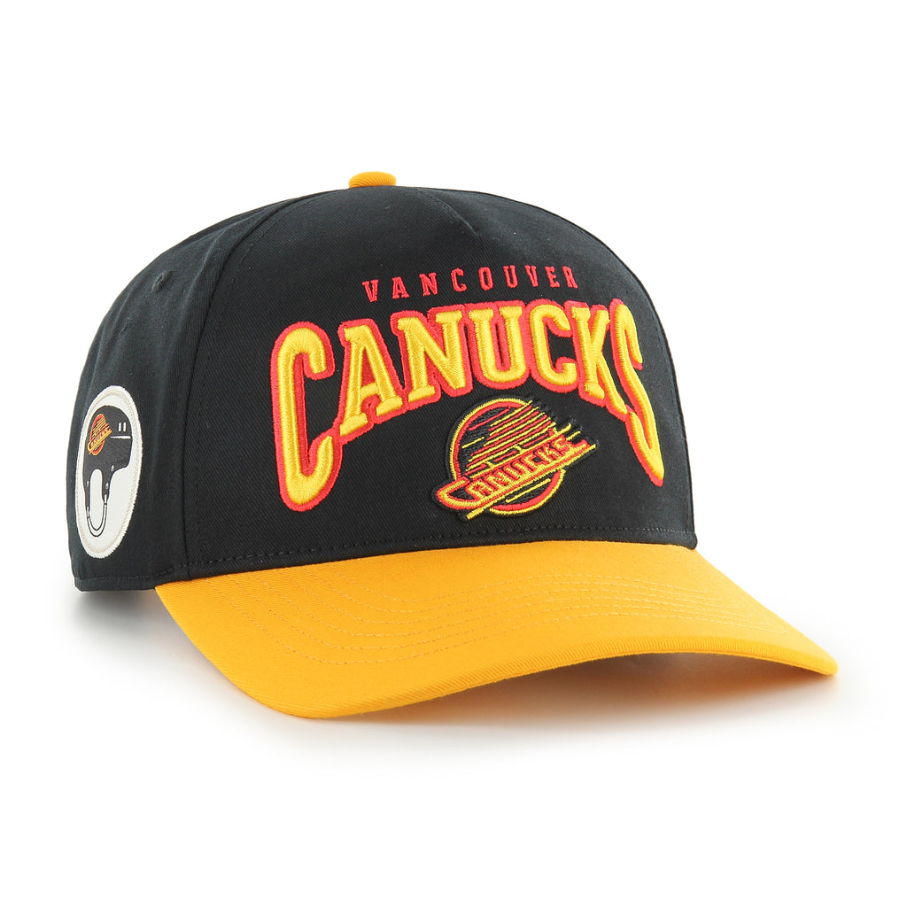 47 Brand Vancouver Canucks Heritage Arch Hitch Snapback Hat - Black/Yellow