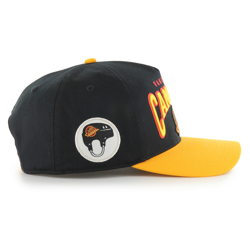 47 Brand Vancouver Canucks Heritage Arch Hitch Snapback Hat - Black/Yellow