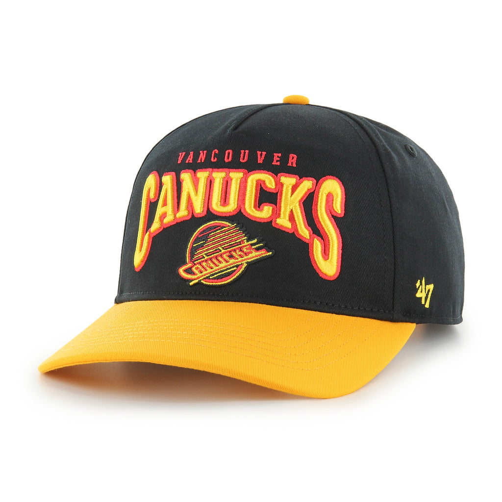 47 Brand Vancouver Canucks Heritage Arch Hitch Snapback Hat - Black/Yellow