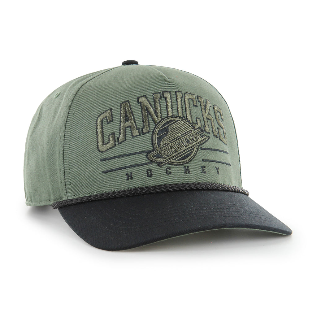 47 Brand Vancouver Canucks Roscoe Rope Hitch Snapback Hat - Army Green