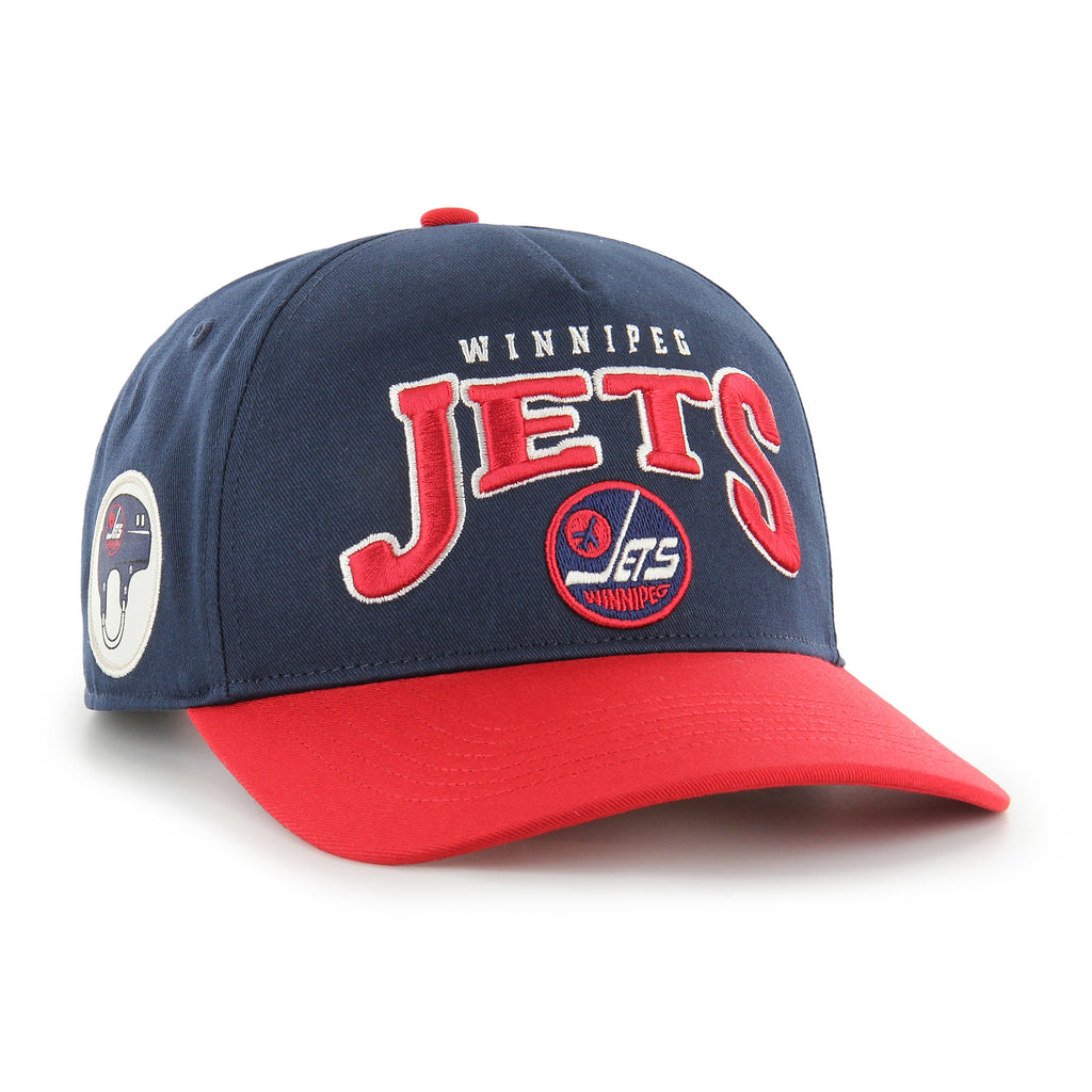 47 Brand Winnipeg Jets Heritage Arch Hitch Snapback Hat - Blue/Red