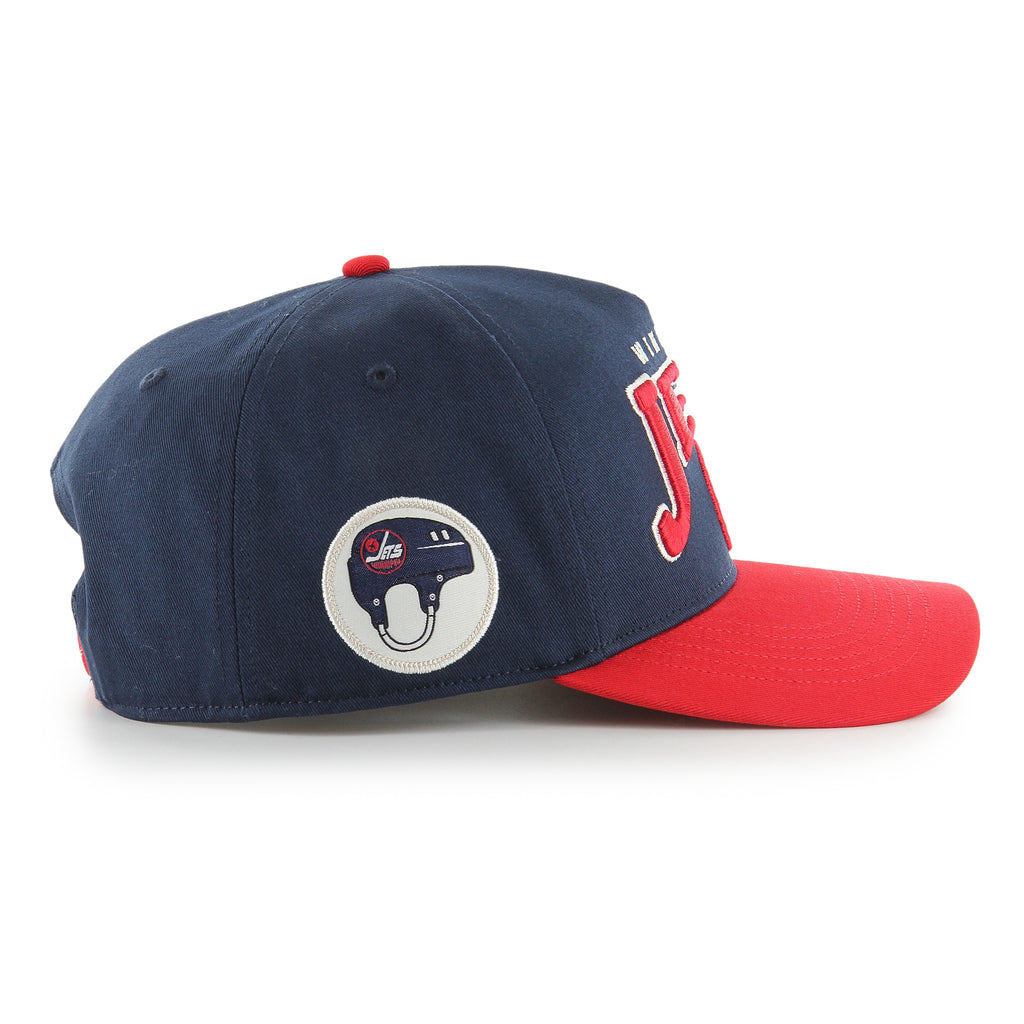 47 Brand Winnipeg Jets Heritage Arch Hitch Snapback Hat - Blue/Red