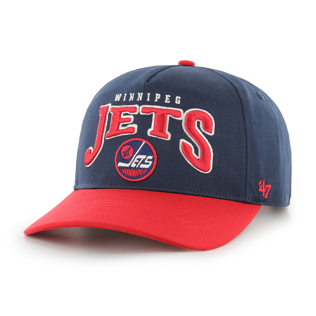 47 Brand Winnipeg Jets Heritage Arch Hitch Snapback Hat - Blue/Red