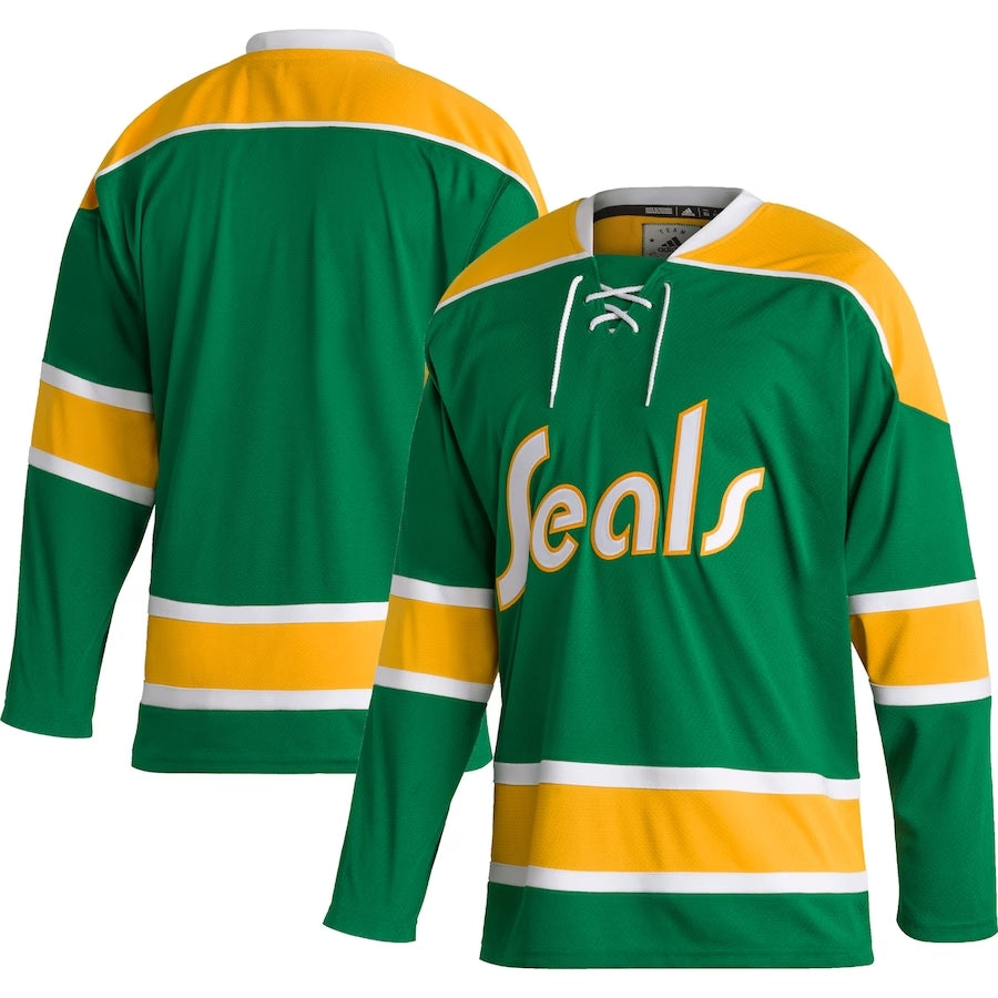 Adidas Authentic California Seals Team Classics Green Jersey - Leaside Hockey Shop Inc.