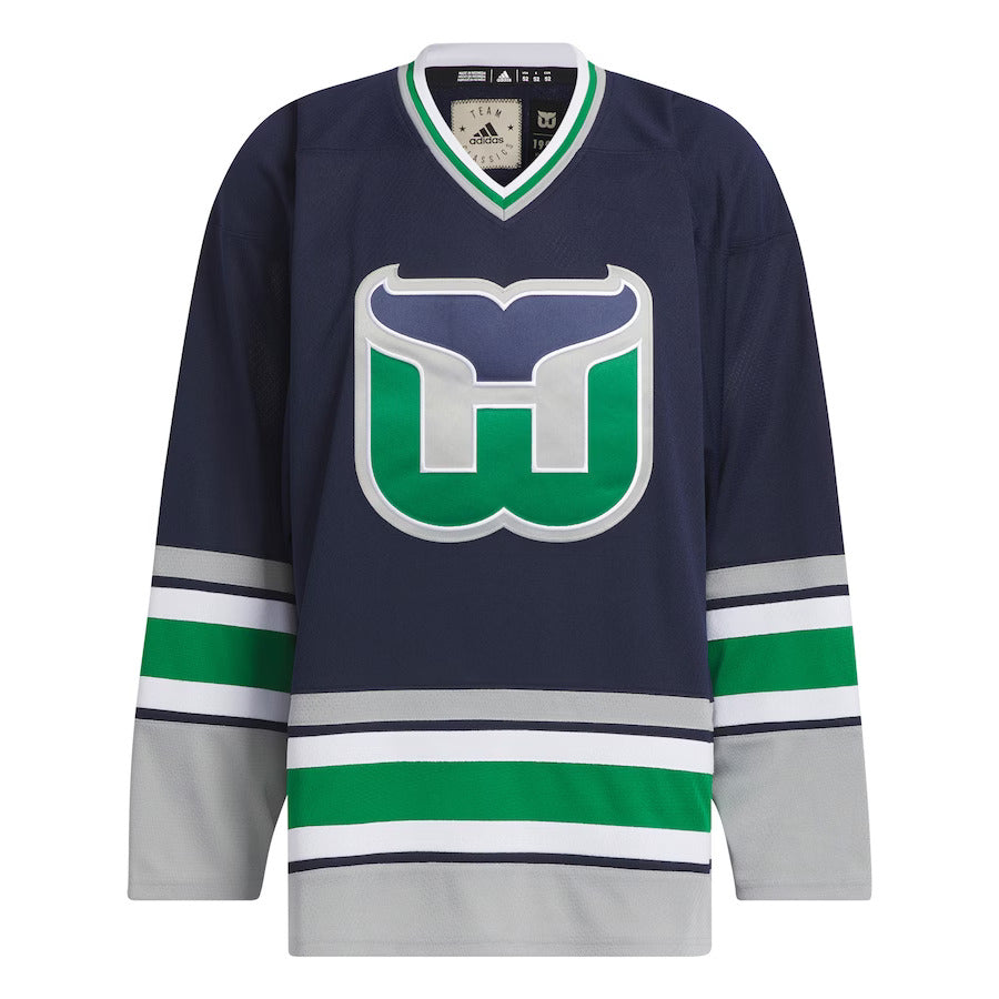 Adidas Authentic Hartford Whalers Mens Team Classic Navy Jersey
