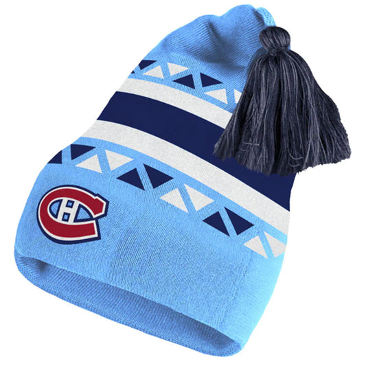Adidas Montreal Canadiens Reverse Retro Tassel Beanie Toque - Blue