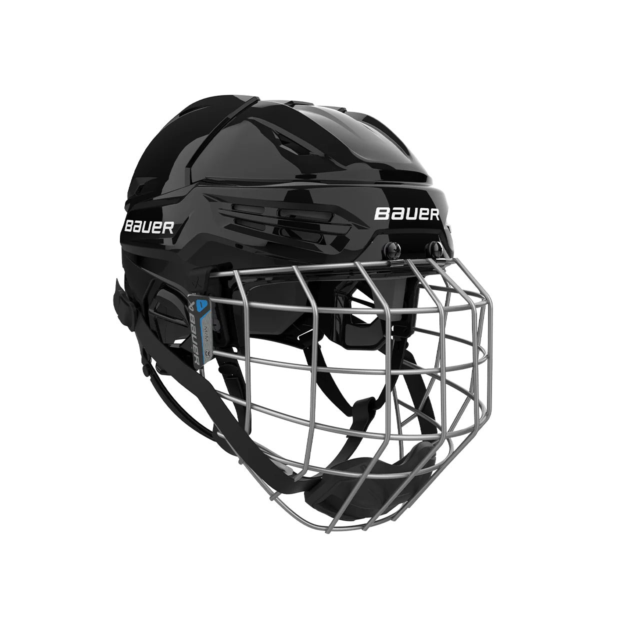 Bauer RE-AKT 55 Senior Hockey Helmet + Cage Combo - Black/Silver