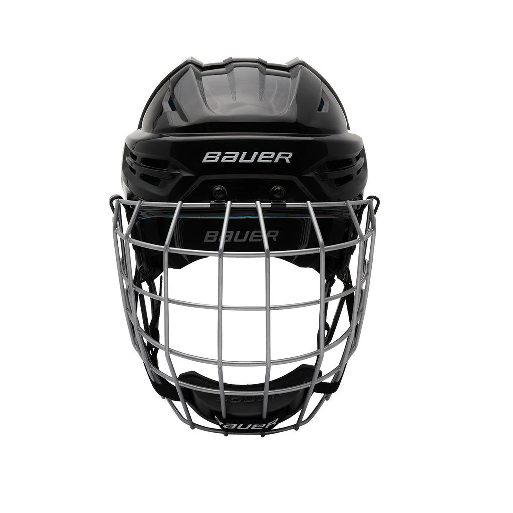 Bauer RE-AKT 55 Senior Hockey Helmet + Cage Combo - Black/Silver