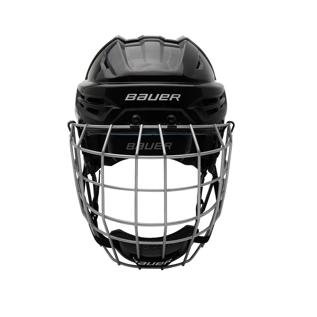 Bauer RE-AKT 55 Senior Hockey Helmet + Cage Combo - Black/Silver
