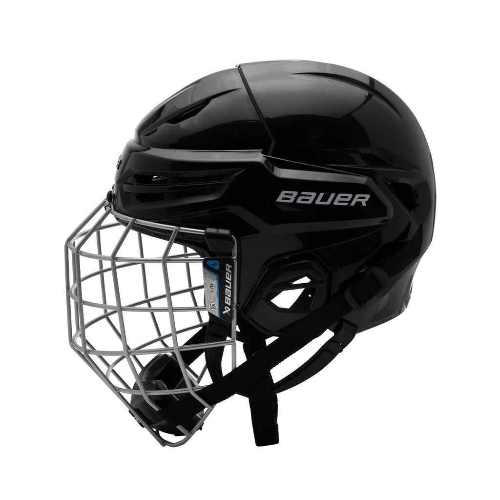 Bauer RE-AKT 55 Senior Hockey Helmet + Cage Combo - Black/Silver