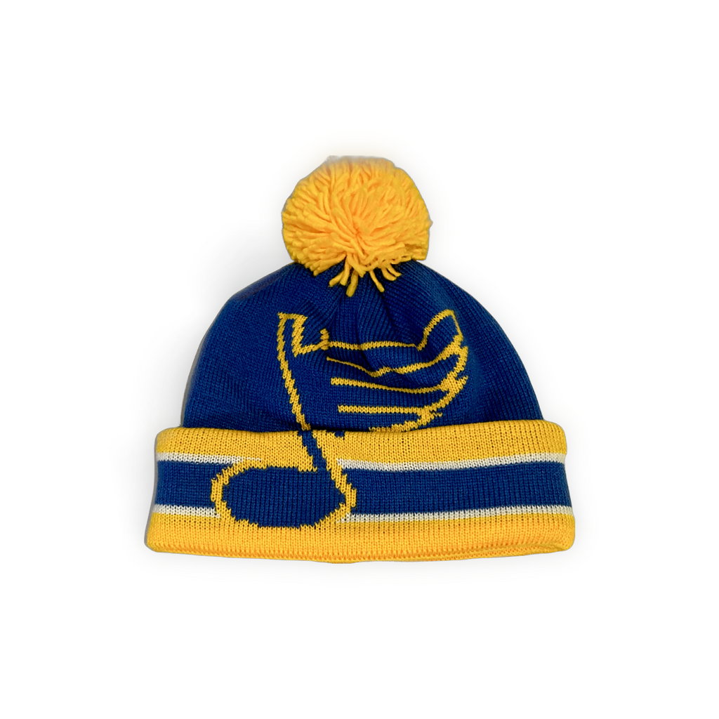 CCM St Louis Blues Team Classics Vintage Knit Toque Hat - Blue/Yellow