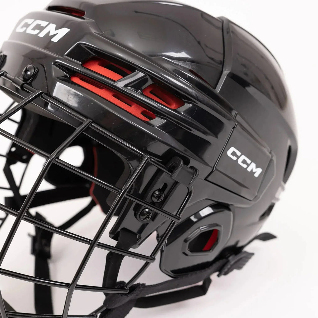 CCM Tacks 70 Senior Hockey Helmet + Cage Combo - Black - Leaside Hockey Shop Inc.