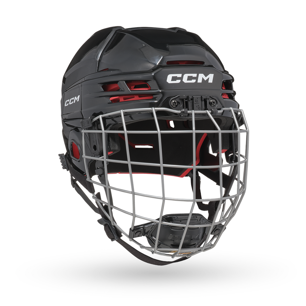 CCM Tacks 70 Junior Hockey Helmet + Cage Combo - Black/Silver - Leaside Hockey Shop Inc.