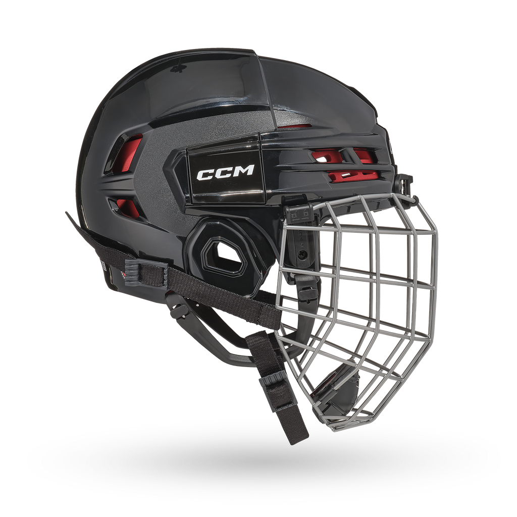 CCM Tacks 70 Junior Hockey Helmet + Cage Combo - Black/Silver - Leaside Hockey Shop Inc.
