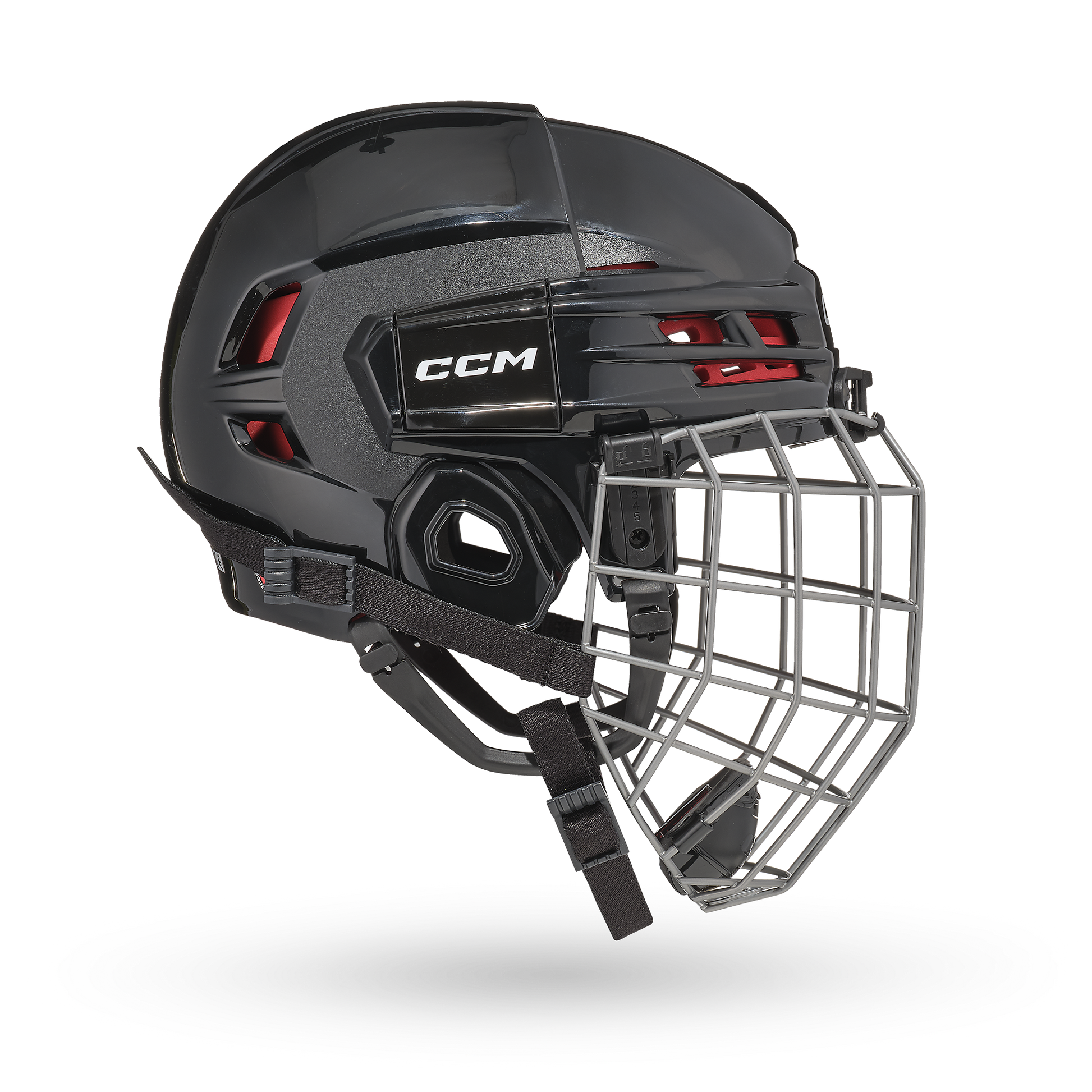CCM Tacks 70 Junior Hockey Helmet + Cage Combo - Black/Silver - Leaside Hockey Shop Inc.