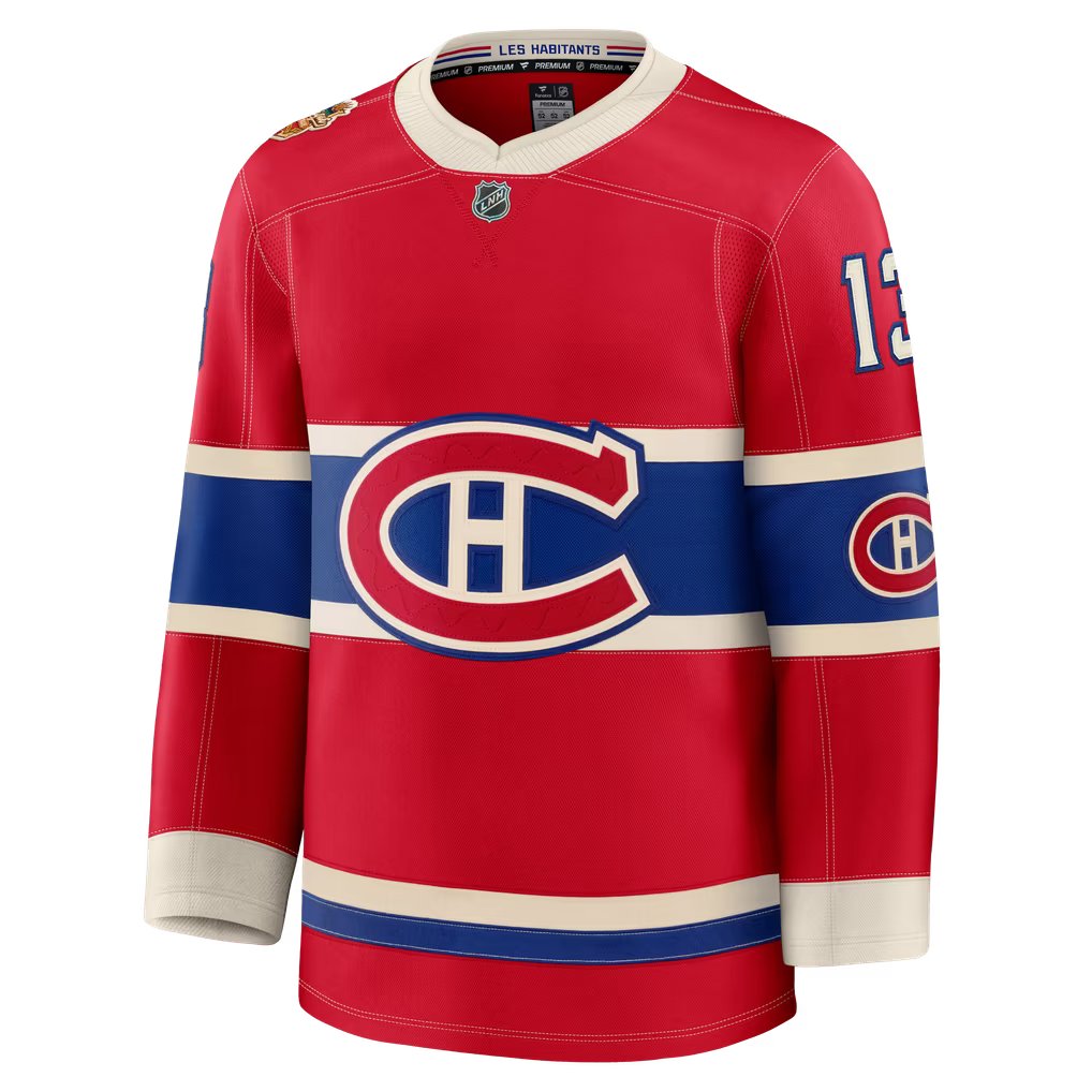 Cole Caufield Montreal Canadiens Heritage Fanatics Premium Jersey - Red