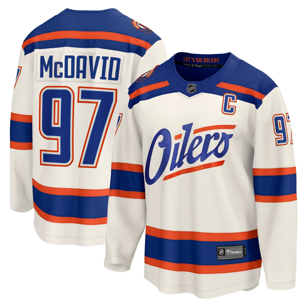 Connor McDavid Edmonton Oilers Fanatics Breakaway Alternate Jersey - Cream