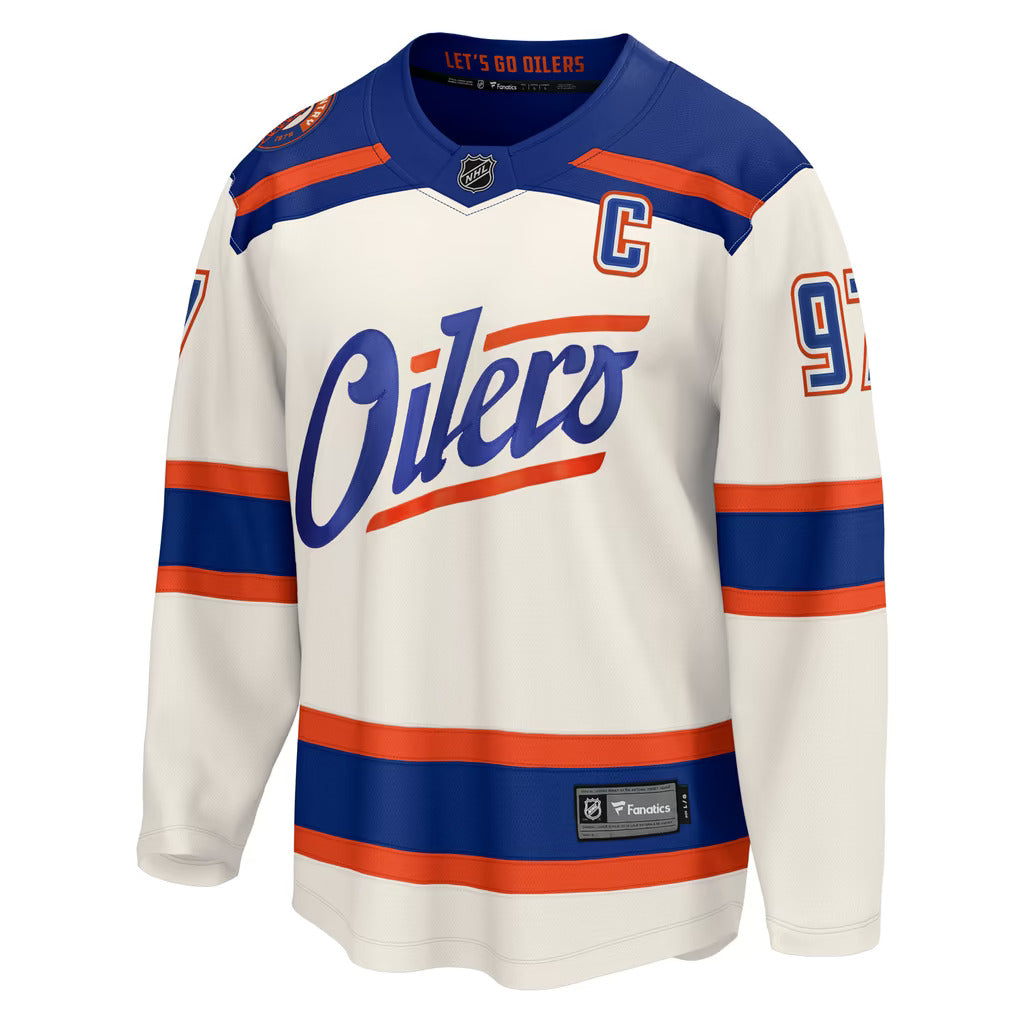 Connor McDavid Edmonton Oilers Fanatics Breakaway Alternate Jersey - Cream