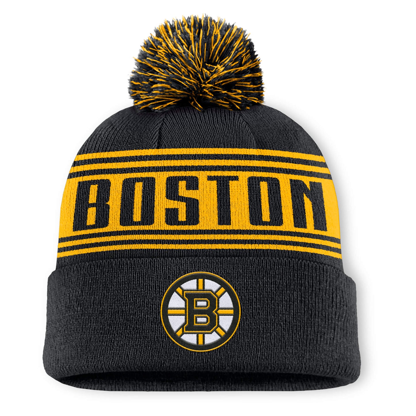 Fanatics Boston Bruins Enforcer Pom Toque Beanie Hat