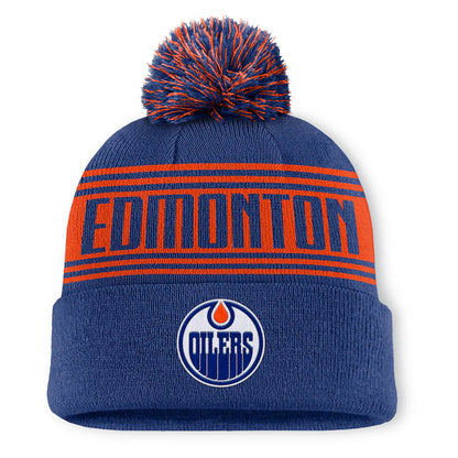 Fanatics Edmonton Oilers Enforcer Pom Toque Beanie Hat