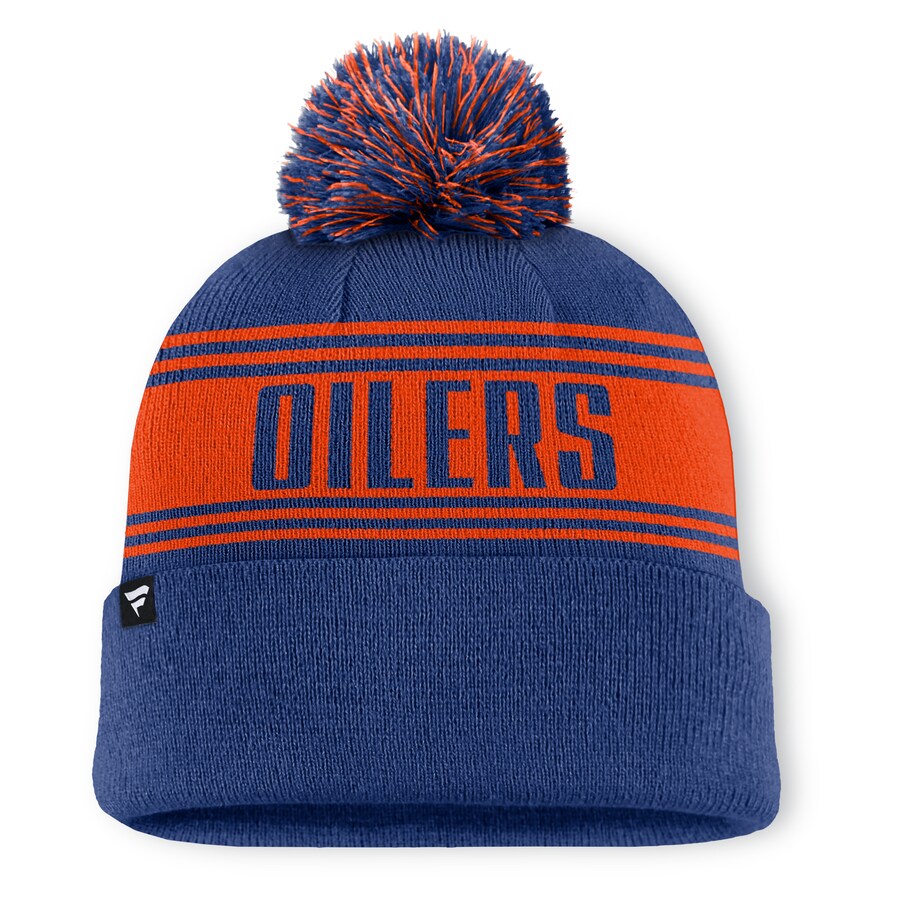 Fanatics Edmonton Oilers Enforcer Pom Toque Beanie Hat