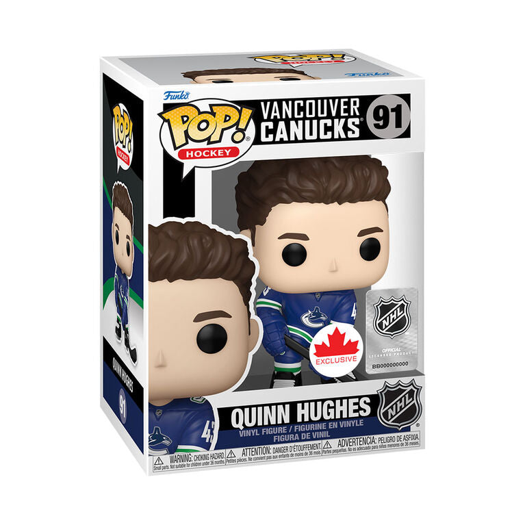 Funko Pop Quinn Hughes - Vancouver Canucks - Leaside Hockey Shop Inc.