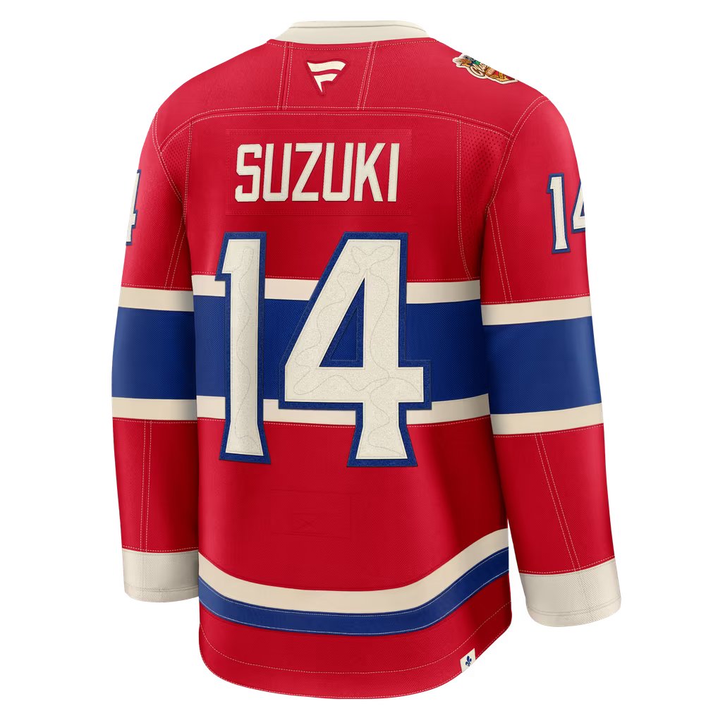 Nick Suzuki Montreal Canadiens Heritage Fanatics Premium Jersey - Red