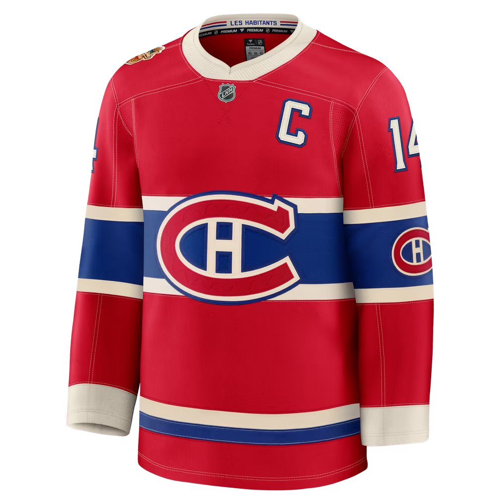 Nick Suzuki Montreal Canadiens Heritage Fanatics Premium Jersey - Red