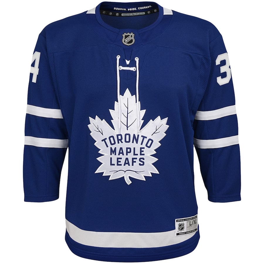 Outerstuff Youth Auston Matthews Toronto Maple Leafs Blue Home Premier Player Jersey - Leaside Hockey Shop Inc.