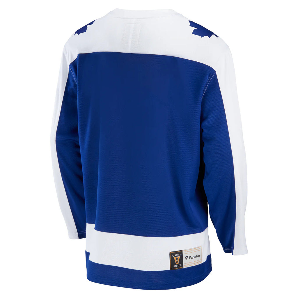 Toronto Maple Leafs Vintage Home Fanatics Breakaway Premium Jersey (Blank Back) - Blue - Leaside Hockey Shop Inc.