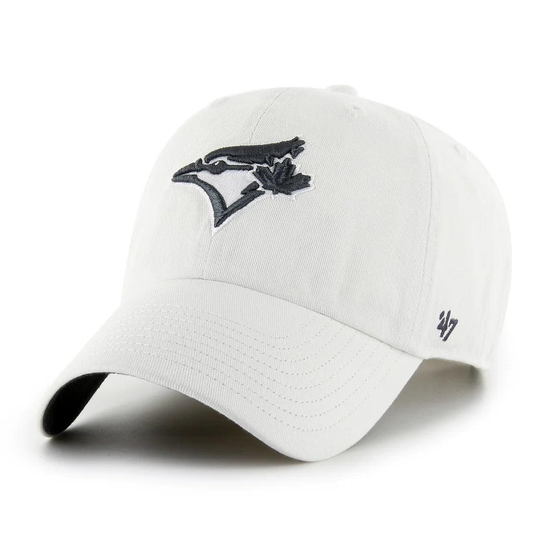 47 Brand White Noise Blue Jays Charcoal Clean Up Hat - Leaside Hockey Shop Inc.